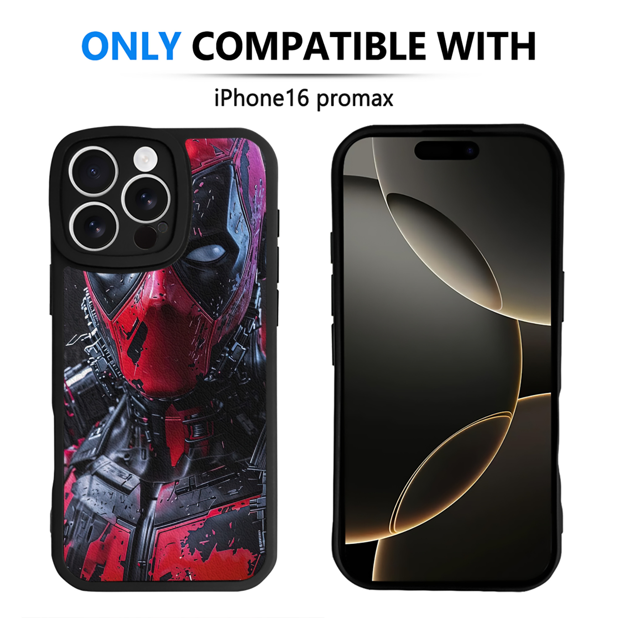 （画像用） Deadpool デッドプール 【iPhone 16シリーズ対応】シリコンスマホケース（レザー調） 材質：シリコン
